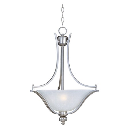 Maxim Three Light Ice Glass Satin Silver Up Pendant 10173ICSS